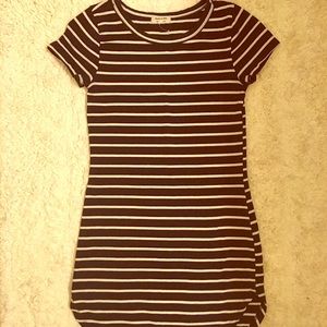 Black and White Stripped Bodycon Dress